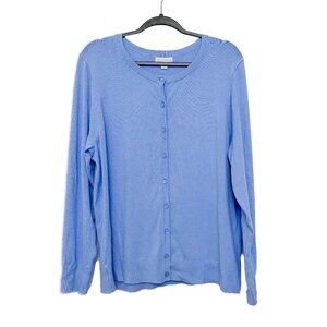 Charter Club Womens Button Cardigan Size XL - BLUE